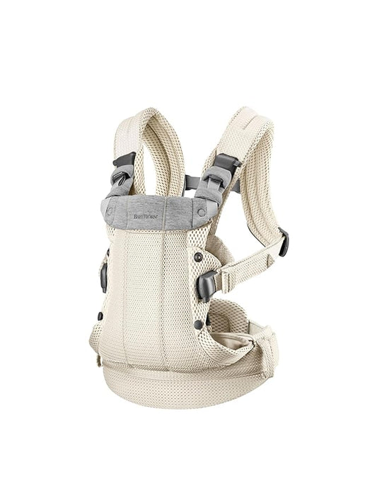 BabyBjörn Baby Carrier Harmony, Cream, 3D Mesh, 3-in-1 Ergonomic Baby Carrier; Newborn, Facing-in, Outward-Facing, and Back Carrying Positions Supported (7-40 lbs), Newborn to Toddler-CubbioJoy