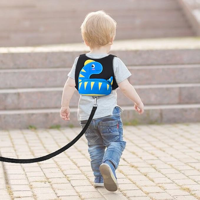 Accmor Toddler Harness Wrist Leash with Anti Lost Wrist Link, Cute Dinosaur Kids Back Pack Child Walking Restraints Holder Straps Belt Tether to Keep Baby Boys Girls Close While Outdoor-CubbioJoy