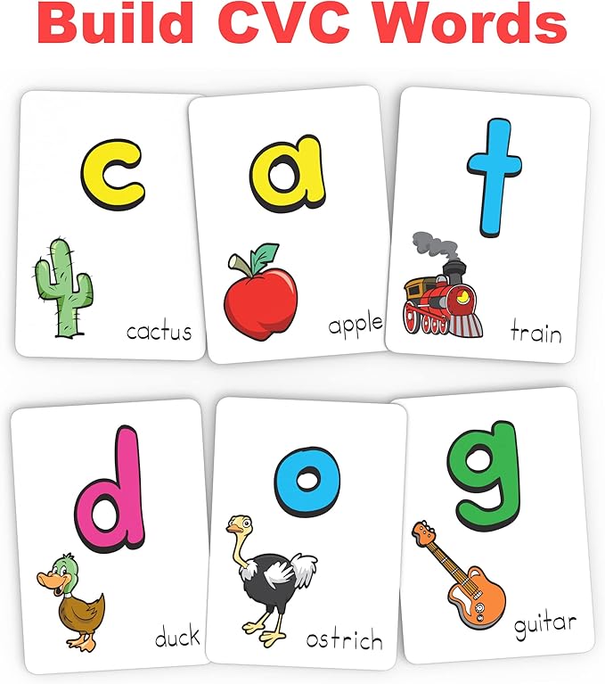 Alphabet Slap Jack® | Play 4 Alphabet Games Including Alphabet Go Fish, Slapjack, ABC Letter Matching or Flash Cards | Learn Upper & Lowercase Letters and Sounds | Build CVC Words | PreK to 1st Grade-CubbioJoy