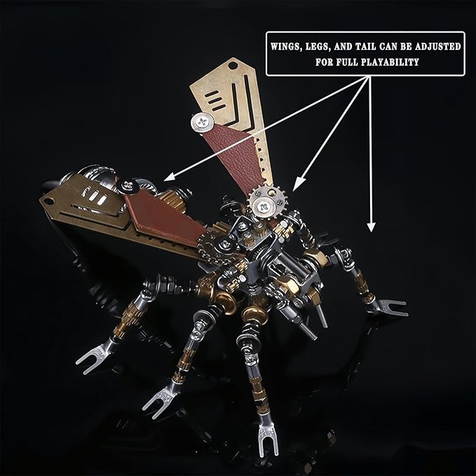 3D Metal wasp Puzzle, Punk Insect Metal Model, 3D Puzzle Mechanical wasp Building Blocks, Fun DIY Assembly, high-end Men's Gifts.-CubbioJoy