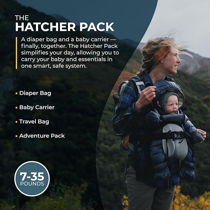 Baby Carrier and 40L Diaper Bag – Hip Healthy Certified Baby Carrier for Newborn to Toddler, Great for Hiking and Everyday Use - Lightweight, Machine Washable, TSA-Ready-CubbioJoy