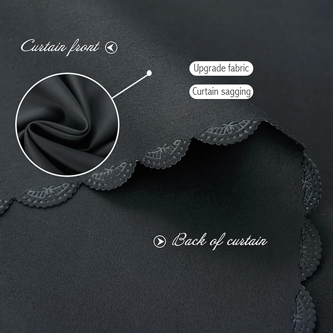 Adhesive Blackout Curtains- Self Stick Shades Window Blinds Curtains No Rod Needed Easy to Hang Curtains, Use for Bedroom, Living Room, Dining Room, Kitchen, Home Office, 35"W X 59"L, Black, 1 Panel-CubbioJoy