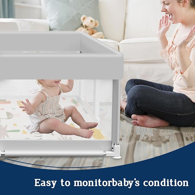 Baby Playpen with Mat, 50x50 inch Playpen for Babies and Toddlers with Mat, Baby Playard Safety Fence Active Center for Indoor-CubbioJoy