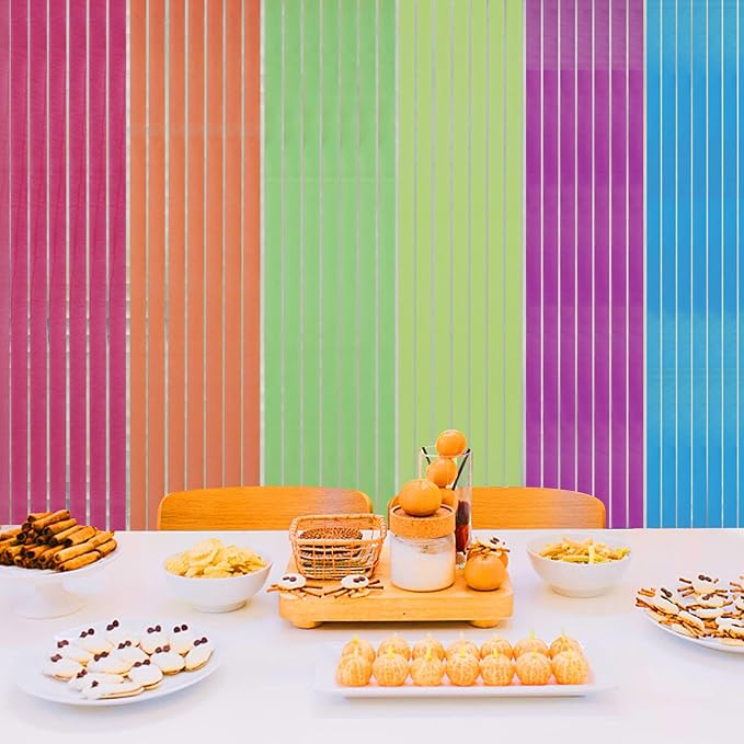 600feet Crepe Paper Streamers,6 Rolls Blacklight Party Streamer Decorations in 6 Colors for Neon Party,Wedding, Birthday, Glow Party Supplies…-CubbioJoy