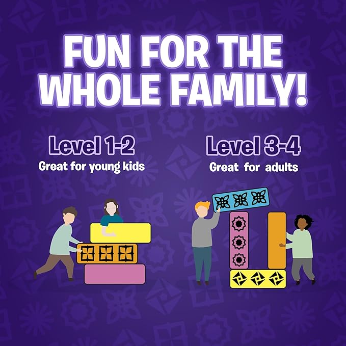 Blockwork by Uzzle Games - Fast-Paced Family Board Game - Multiple Difficulty Levels - Enjoyable and Challenging Puzzle Game – 2 to 4 Players – A Complete Family Night Fun Package - for Ages 4+-CubbioJoy