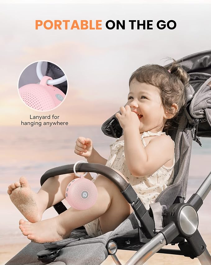 Dreamegg Sound Machine - Portable Sound Machine for Baby Adult, Features Powerful Battery, 21 Soothing Sound, Noise Canceling for Office & Sleeping, Sound Therapy for Home, Travel, Gift-CubbioJoy