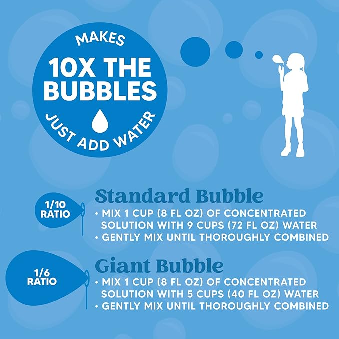 JOYIN 32 oz Concentrated Bubble Solution (Green) for Kids, Boys and Girls Summer Game, Party Favors, Summer Outdoor Fun, Pretend-Play Toys, Educational Toys, and School Classroom Prizes-CubbioJoy
