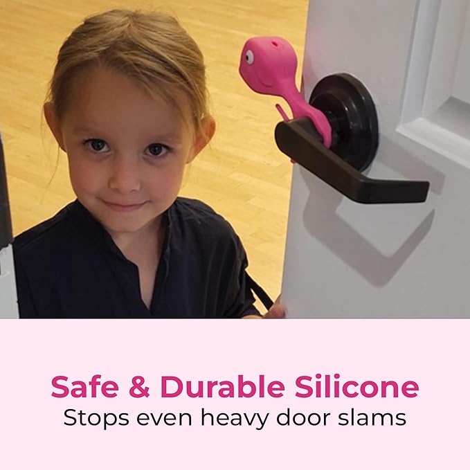 Baby Proofing Door Stopper, Door Pinch Guards Protect Child Fingers & PET Tails. Baby Safety Finger Protectors Prevent Pinch Injuries – Kids and Adults Love Whale Pinch Guard(Pink Pack of 2)-CubbioJoy