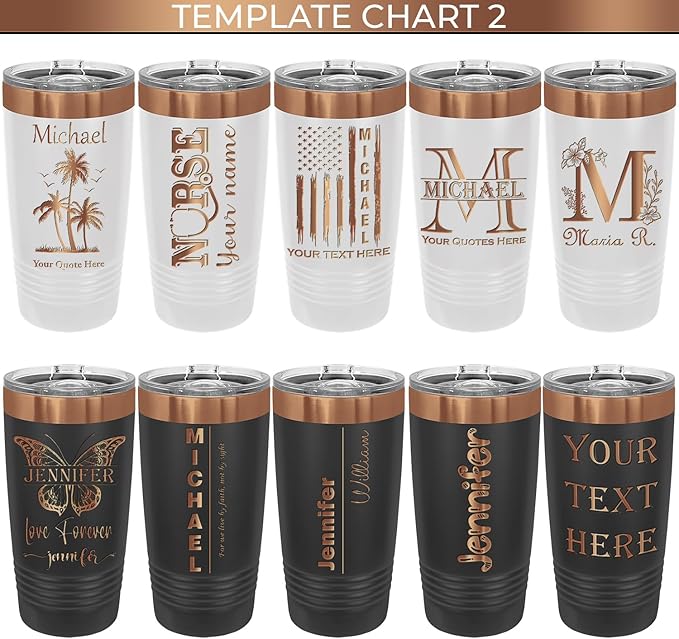 iProductsUS Personalized Gift For Women Mother's Day & Cruises - 20oz, Custom Tumbler w/Spill Proof Lid - Insulated Travel Coffee Mug - Stainless Steel Double Wall Coffee Tumbler, Cup (Rose Gold)-CubbioJoy