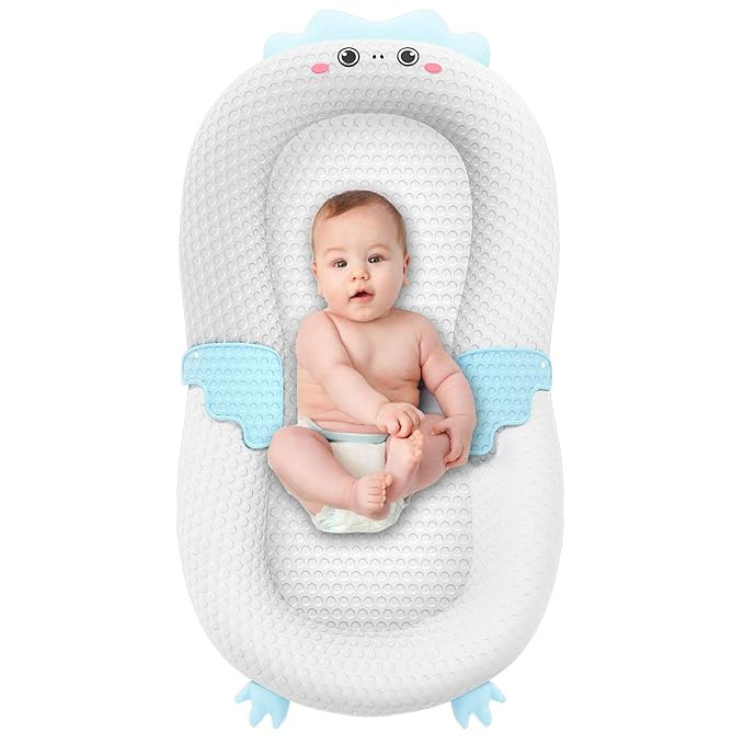 Baby Lounger for Newborn & Infant – Penguin Cozy | Quilted-Padding Center, Adjustable Safety Strap, 100% Cotton Cover, Washable Portable Infant Support Cushion by Sprinta-CubbioJoy