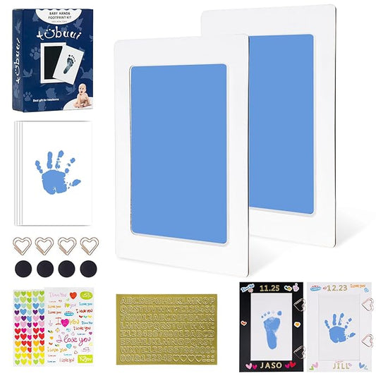 Inkless Baby Hand and Footprint Kit,Clean Touch Ink Pad for Baby Footprint Kit,No Mess Dog Paw Print Kit,DIY Footprint Ink for Baby Keepsake Gifts for Boys and Girls-CubbioJoy