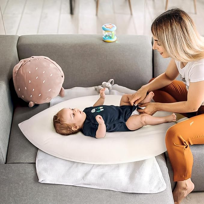 Baby Lounger Cover: Skin-Friendly & Breathable Slipcover for Lounging & Playtime - Snug Fit & Zipper-Free for Safty Daily Homeuse - Must Have for New Parents-CubbioJoy