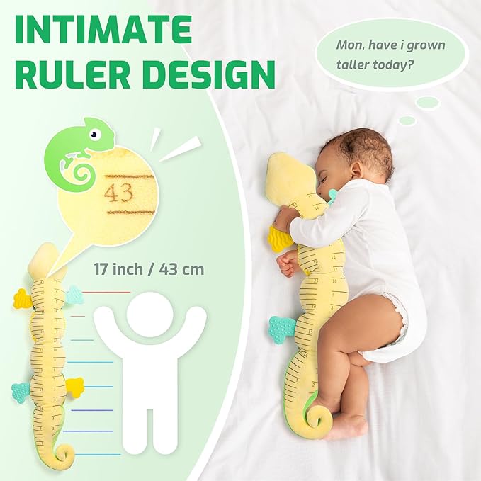 Sumobaby Infant Baby Musical Stuffed Animal Toys for 0-3-6-12 Months,Multi Sensory Toys with Crinkle and Rattles, Tummy Time Toys for Newborn Boys Girls, Dinosaur, Green-CubbioJoy