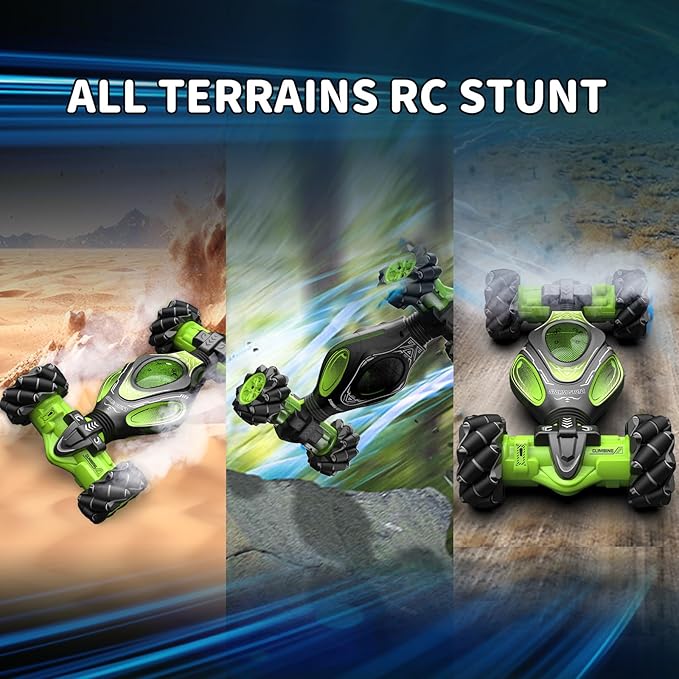 1:12 Hand Gesture Sensing Rc Stunt Car Large Drifting Rc Car with Watch Hand Controlled Twist Cars Offroad 360° Rotation with Lights Music, Birthday Xmas Gifts for Boys Adults Kids-CubbioJoy