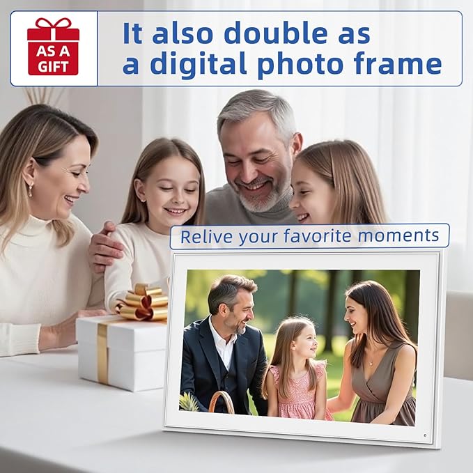 21.5 Inch Digital Calendar, Electronic Chore Chart, Smart Weekly and Monthly Planner 1920 * 1080P IPS Touchscreen Wall and Desk Calendar for Family Schedules, White-CubbioJoy