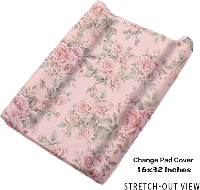 Custom Nursery Crib Bedding Set: Personalized Name 4 Piece Flower Horse Design Baby Crib Sets for Girls - Toddler Double Layer Blanket Set, Comfortable Crib Bed Sheets for Baby Toddlers-CubbioJoy