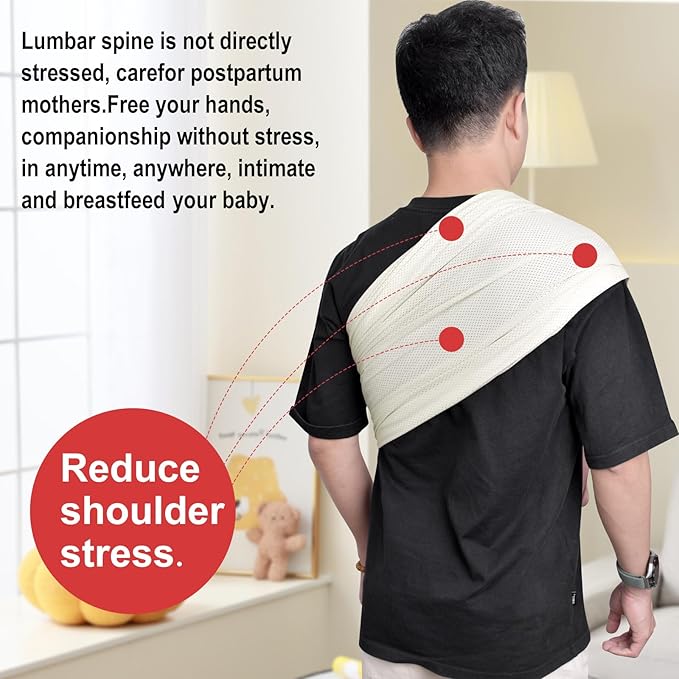 CUBY Water Baby Sling Carrier Lightweight Breathable Mesh Baby Ring Slings, Adjustable Quick-Drying Ring Sling Baby Carrier for Newborn Kids Toddlers Summer Swimming Pool Beach (Apricot)-CubbioJoy