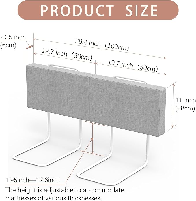 Bed Rail Bumpers for Toddlers, for Elderly Adults Safety, Bed Side Guard Rails for Kids, Twin，Queen & King Full Size Beds（Gray, 2 Packs）-CubbioJoy
