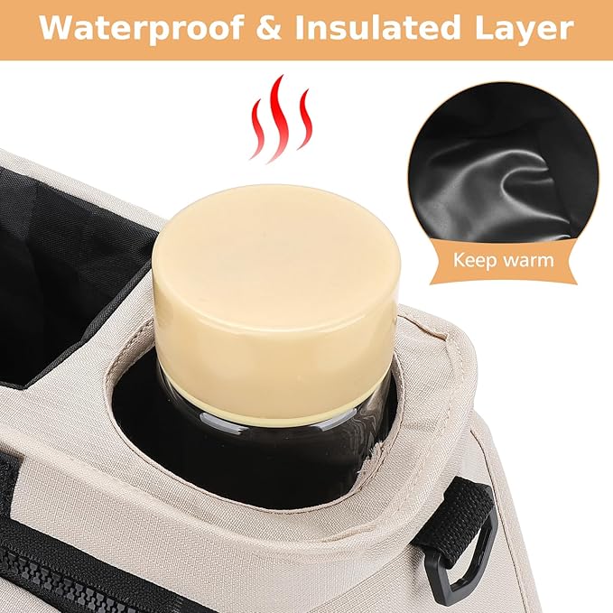 Accmor Universal Stroller Organizer with Insulated Cup Holder Detachable Phone Bag and Shoulder Strap,Stroller Bag Caddy Organizer Fits for Uppababy, Baby Jogger, Britax Strollers-CubbioJoy