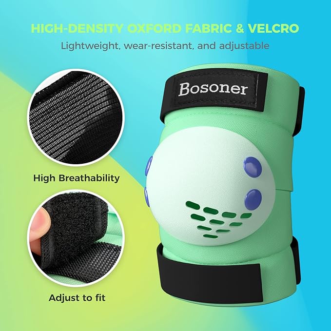 BOSONER Kids/Youth Knee Pad Elbow Pads for Roller Skates Cycling BMX Bike Skateboard Inline Rollerblading, Skating Skatings Scooter Riding Sports-CubbioJoy