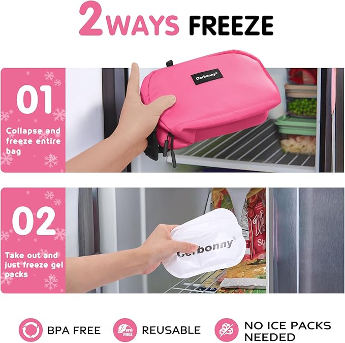 Cerbonny Small Cooler Bag Freezable Lunch Bag for Work School Travel, Leak-proof, Insulated, Suitable for 3+-CubbioJoy