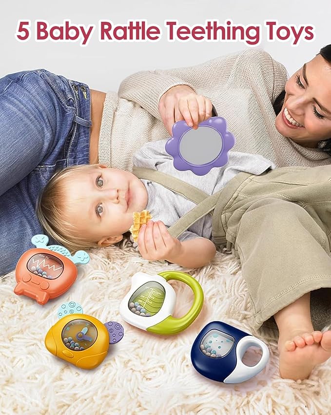 dearlomum Baby Play Mat Baby Gym,Funny Play Piano Tummy Time Baby Activity Mat with 5 Infant Sensory Baby Toys, Music and Lights Boy & Girl Gifts for Newborn Baby 0 to 3 6 9 12 Months (Tiger Pink)-CubbioJoy