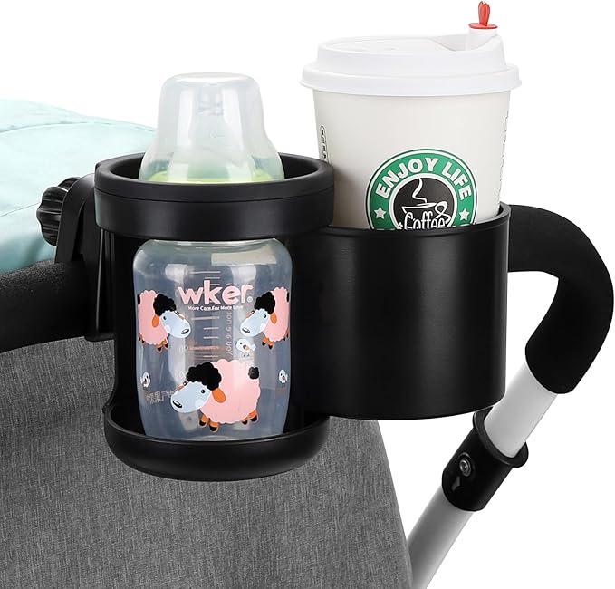 Accmor Universal Cup Holder, Stroller Cup Holder, 360° Rotatable Large Caliber Designed Bottle Holder for Stroller, Bike, Wheelchair, Walker, Scooter-CubbioJoy
