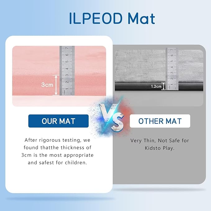 Baby Play Mat for Floor Tummy Time Mat Nursery Rug Muscle Mat Area Rug Playroom Rug Tatami Mat 6'7"x6'7" Memory Foam 1.3" Thick Crawling Mat for Babies,Toddlers, Infants, Kids,Floor Mat(Pink)-CubbioJoy