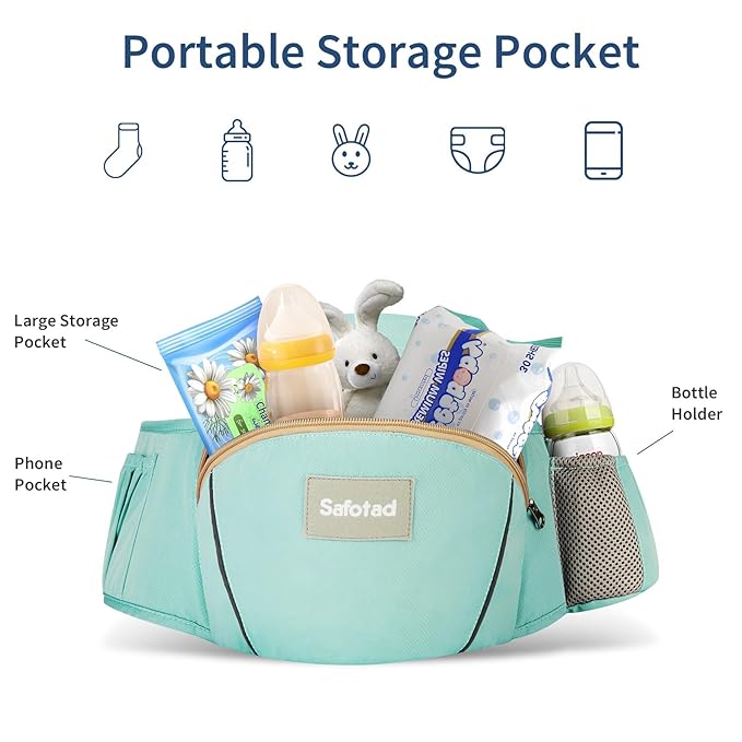 Baby Carrier with Hip Seat, Ergonomic M Position 6in1 Baby Carrier Newborn to Toddler,Head Support and Breathable Mesh Newborn Carrier,Adjustable Baby Holder Carrier for Dad&Mom-Green-CubbioJoy