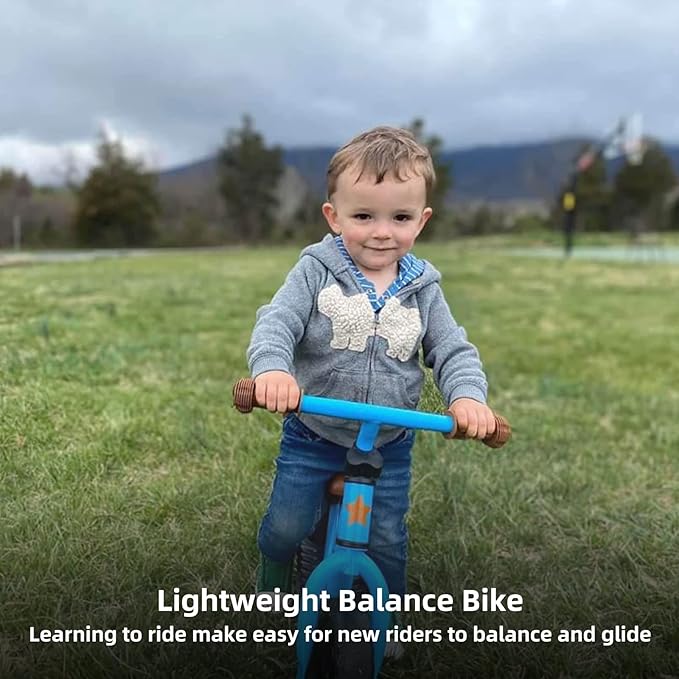 JOYSTAR 10"/12" Toddler Balance Bike for Girls & Boys, Ages 18 Months to 5 Years, Kids Push Bike with Footrest & Adjustable Seat Height, First Birthday Gifts for 2-5 Boys Girls-CubbioJoy