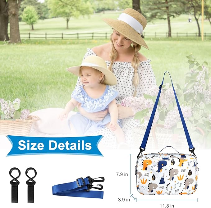 Accmor Stroller Organizer, Universal Stroller Organizer with Insulated Cup Holder Pocket, Dual Purpose Large Capacity Stroller Bag Caddy, Stroller Accessories Fits for Uppababy, Doona, Nuna Strollers-CubbioJoy