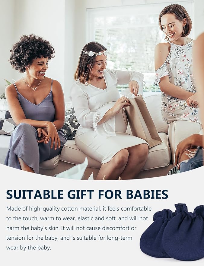 Cute Baby Mittens Newborn, No Scratch Baby Boy Mittens, Baby Girl Hat Gloves for Toddlers, Infant, Newborn-CubbioJoy