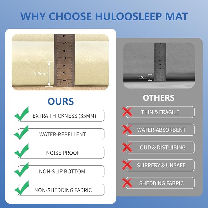 Baby Play Mat for Floor, 1.3" Thick Elasti-Foam 50x50 Playpen Mat for Toddlers Infant Kids,Water-Repellent Soft Velvet for Tummy Time, Non-Slip Backing for Crawling, Tatami Style(Vanilla)-CubbioJoy