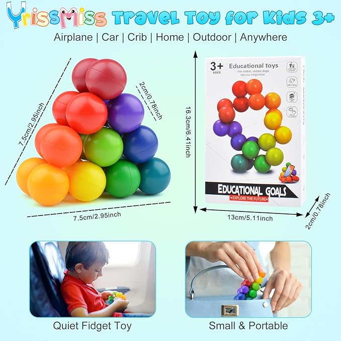 3PCS Sensory Fidget Toys for Adults Toddlers Kids,Autism Sensory Toys for Autistic Children , Calm Down Corner Classroom Toys, Stocking Stuffers Present for Kids Boys Girls 3+ Year Old Age(B)-CubbioJoy
