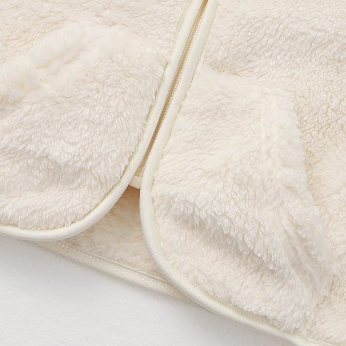 Baby Boys Girls Fleece Vest Zip Up Cute Bear Jackets Fuzzy Fall Winter Warm Clothes Newborn Outwear for Toddler Infant-CubbioJoy