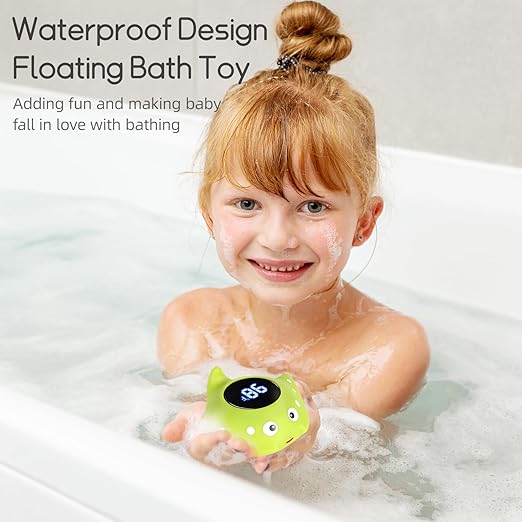 Baby Bath Water Thermometer - Floating Safety Toy for Bathtub With Temperature Warning - Room Thermometer for Infants, Toddlers, Girls, Boys, Newborn Kids-CubbioJoy
