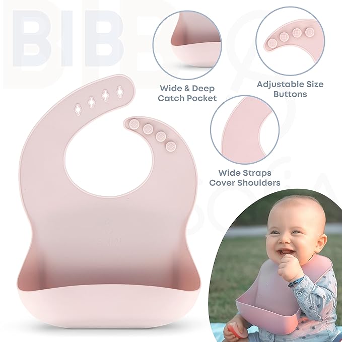 All In One Silicone Feeding Set - Safe for 6-12 Months - Non-Toxic Baby Led Weaning Supplies - Toddler Self Feeding Utensils - BPA-Free - Mess Free Essentials-CubbioJoy