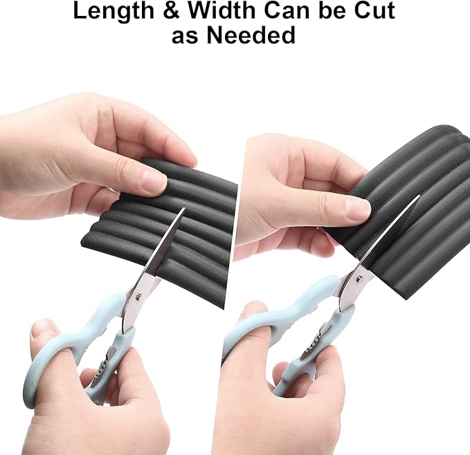 Baby Proofing Edge Corner Protector, 16.4 ft Edge Guards Padding with 3M Adhesive, Extra-Wide Soft NBR Rubber Foam Padding, Furniture,Sharp Edge Safety Corner Edge Bumper Guard-Black-CubbioJoy