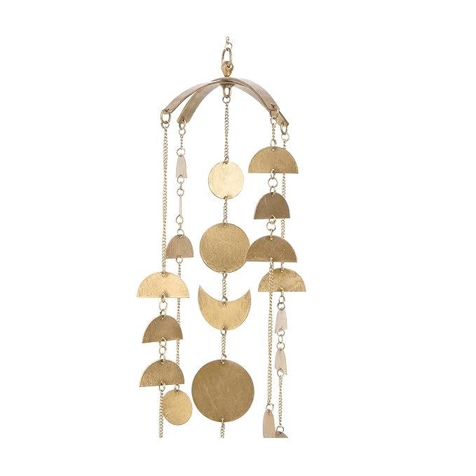 Crane Baby Brass-Finished Lunar Ceiling Hanging for Nursery, Lunar Nursery Decor for Boys and Girls, Ceiling Hanging for Kids Room, 6 X 6 X 36-CubbioJoy