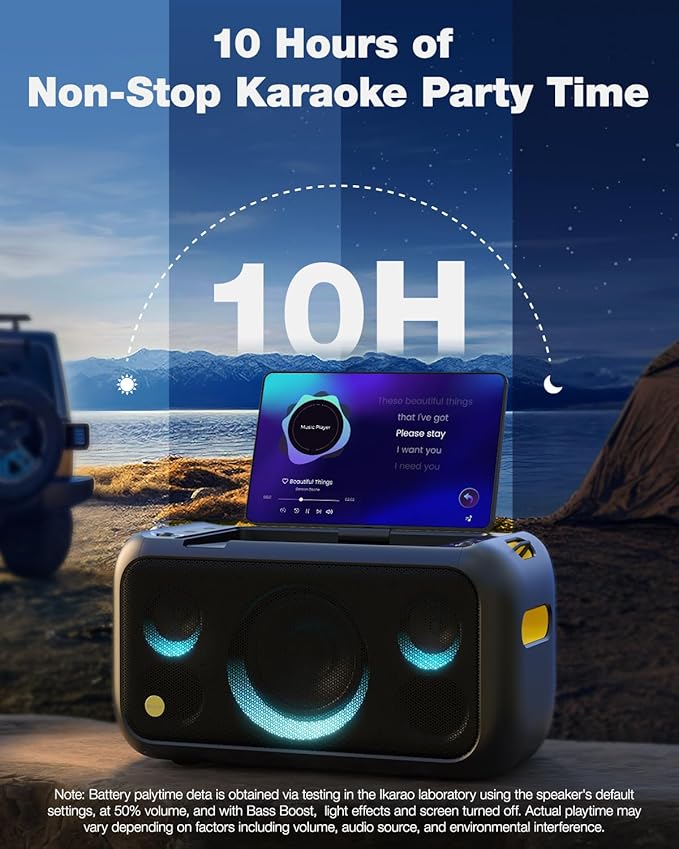 Karaoke Machine for Adults, with Lyrics Display Built-in 13.3" Screen, Truly All in One Karaoke Machine with 2 Wireless Microphone (Hidden & Self Charging), 460W Bluetooth Speaker for Party, TV-CubbioJoy