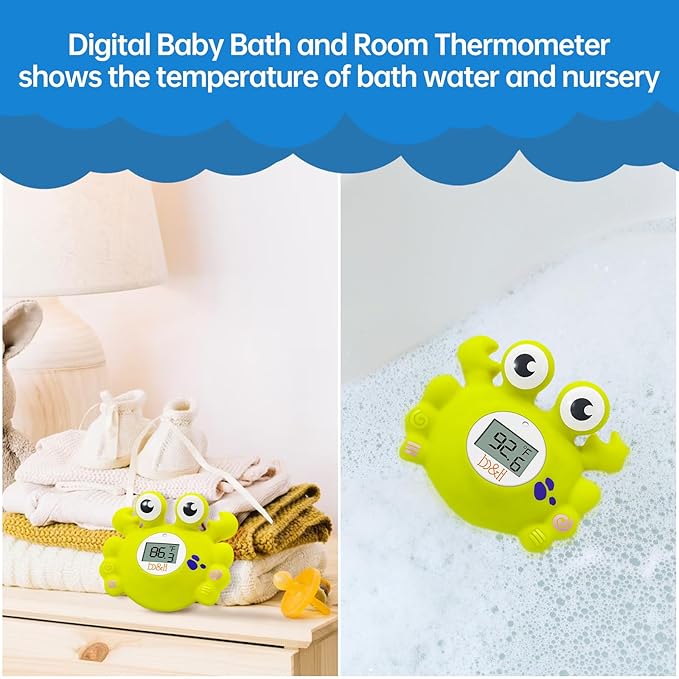 b&h Baby Bath Thermometer, Toddlers Safety Bathtub Water Thermometer, Baby Room and Bath Floating Toy, Fahrenheit and Celsius-CubbioJoy