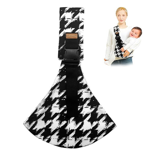 Baby Sling Carrier,Toddler Carrier, 2025 New Baby Sling,Portable and Lightweight Sling,Non-Slip Hip Seat Carrying 10-30lbs(Black and White)-CubbioJoy