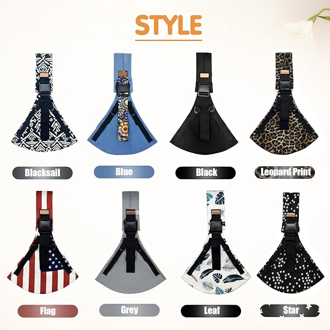 Baby Sling Carrier,Toddler Carrier,Upgraded 2025 Baby Sling with 4 Adjustable Straps(10-30lbs),Lightweight,Portable and One Size Fits All(Flag)-CubbioJoy