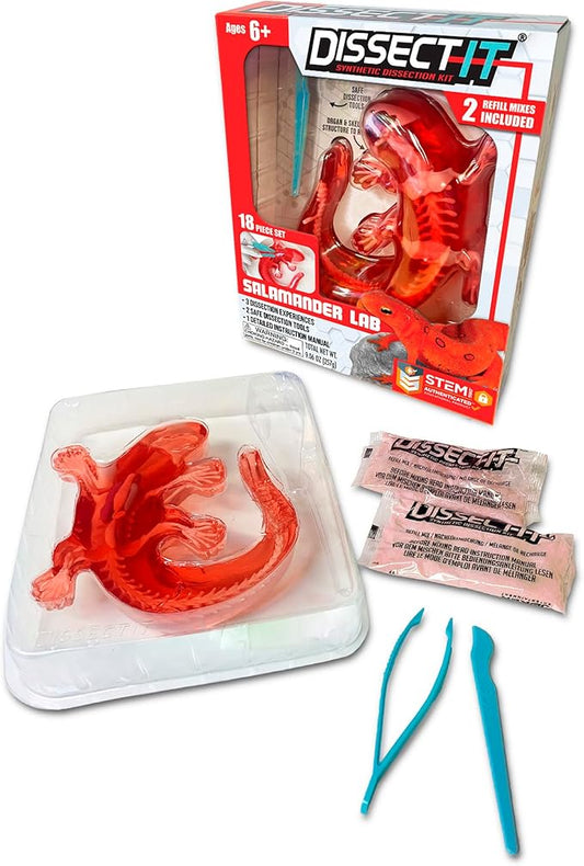 Dissect-It Kit for Kids, Simulated Synthetic Lab Dissection Toy, Salamander STEM Toys for Animal Science, Biology, and Anatomy-CubbioJoy