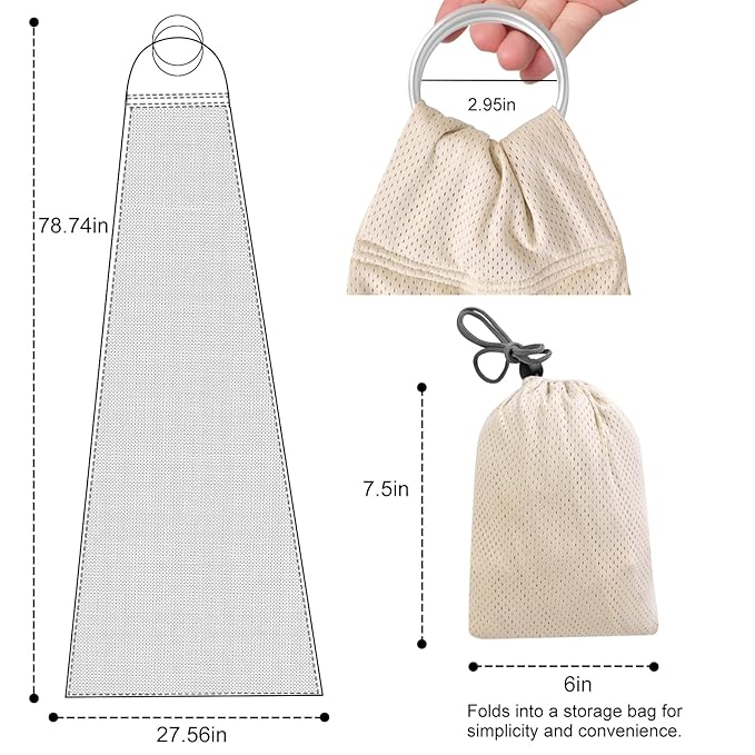 CUBY Water Baby Sling Carrier Lightweight Breathable Mesh Baby Ring Slings, Adjustable Quick-Drying Ring Sling Baby Carrier for Newborn Kids Toddlers Summer Swimming Pool Beach (Apricot)-CubbioJoy