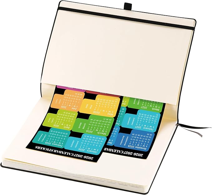 2026 Planner - JAN 2026 - DEC 2026, Planner Weekly and Monthly, Calendar Planner, 8.5" x 11", Leather Cover Planner with Thick Paper, Back Pocket with Notes Pages, Black-CubbioJoy