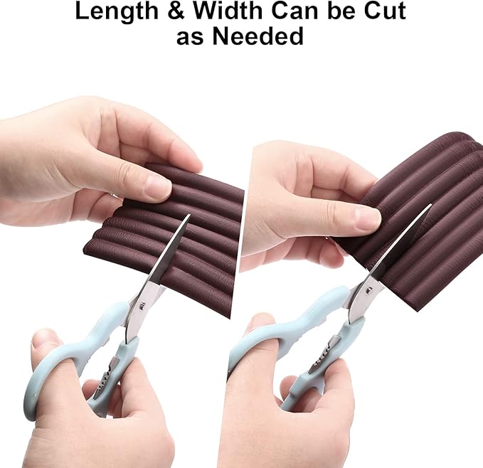 Baby Proofing Edge Corner Protector, 16.4 ft Edge Guards Padding with 3M Adhesive, Extra-Wide Soft Rubber Foam Padding, Furniture,Sharp Edge Safety Corner Edge Bumper Guard-Brown-CubbioJoy