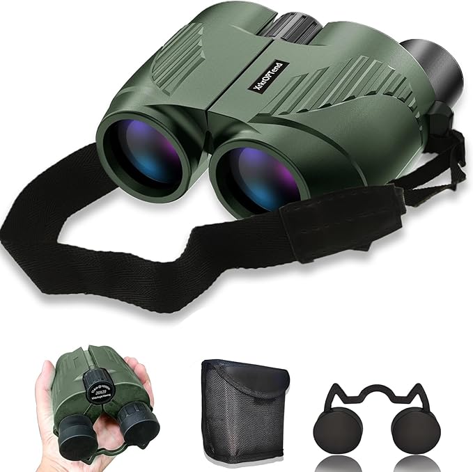 20x25 Compact Binoculars with Strap for Kids and Adults, Sharp Clear, Mini Low Weight Binoculars for Bird Watching,Hiking Outdoor, Cruise Ship,Concert-CubbioJoy