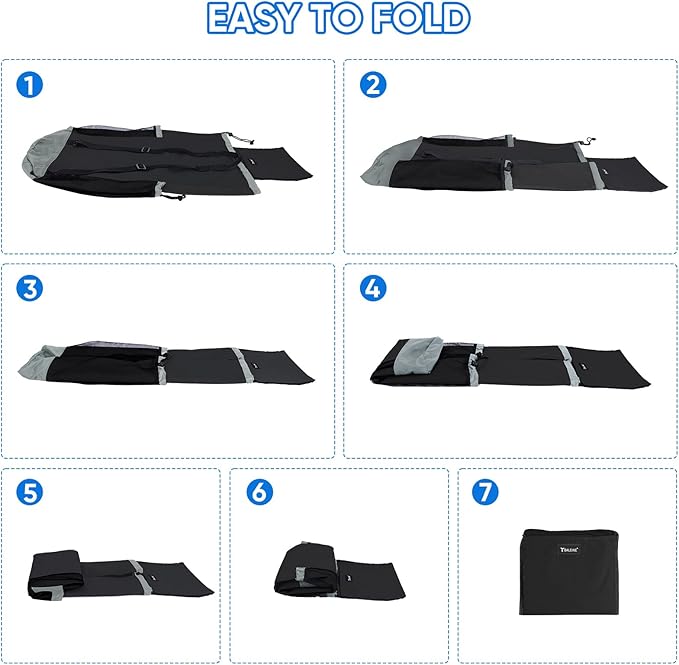 BALEINE 150L Laundry Bag Backpack, 900D Oxford Fabric Large Travel Laundry Bags with Shoulder Straps and 2 Mesh Pockets for College Dorm, Apartment, Laundromat (Black, 150L)-CubbioJoy