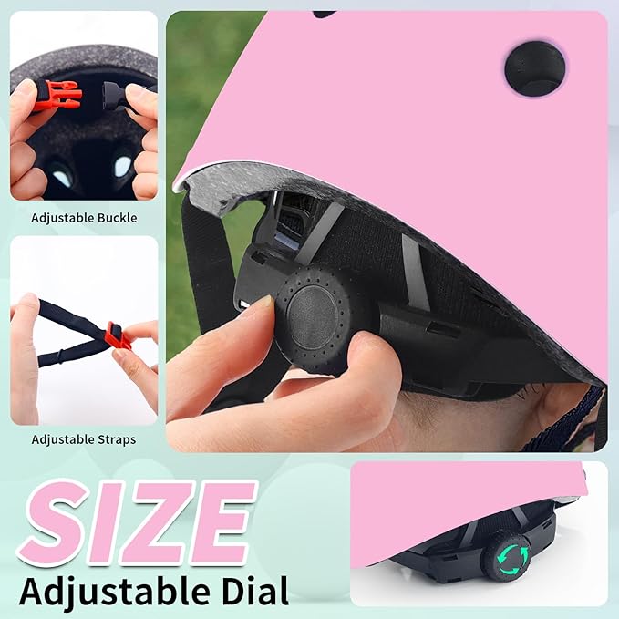 Adjustable Kids Bike Helmet with Knee & Elbow Pads Set, Color Gradient Design for Boys and Girls Aged 3-14+, for Skateboarding, Scooter, Roller & Inline Skating, Longboard-CubbioJoy